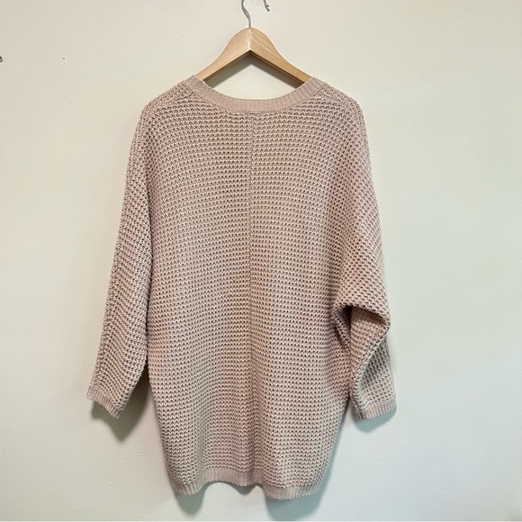Charlotte Russe Open Cardigan Sweater | Mauve Pink | 100% Acrylic - Picture 4 of 10